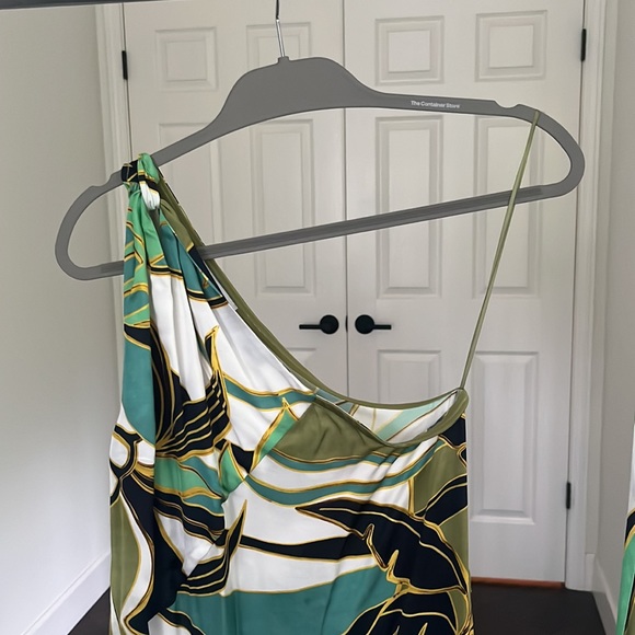 Reiss one shoulder belted resort dress - Picture 3 of 4